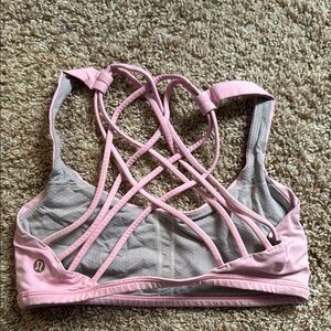 lululemon athletica Pink Strappy Sports Bra
